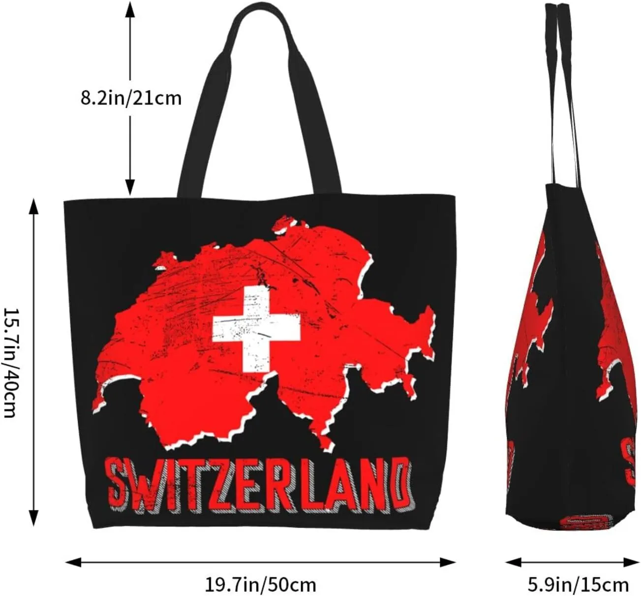 Swedish Sweden Flag Women's Tote Bag Large Capacity Single Shoulder Bags Handbag for Shopping Work