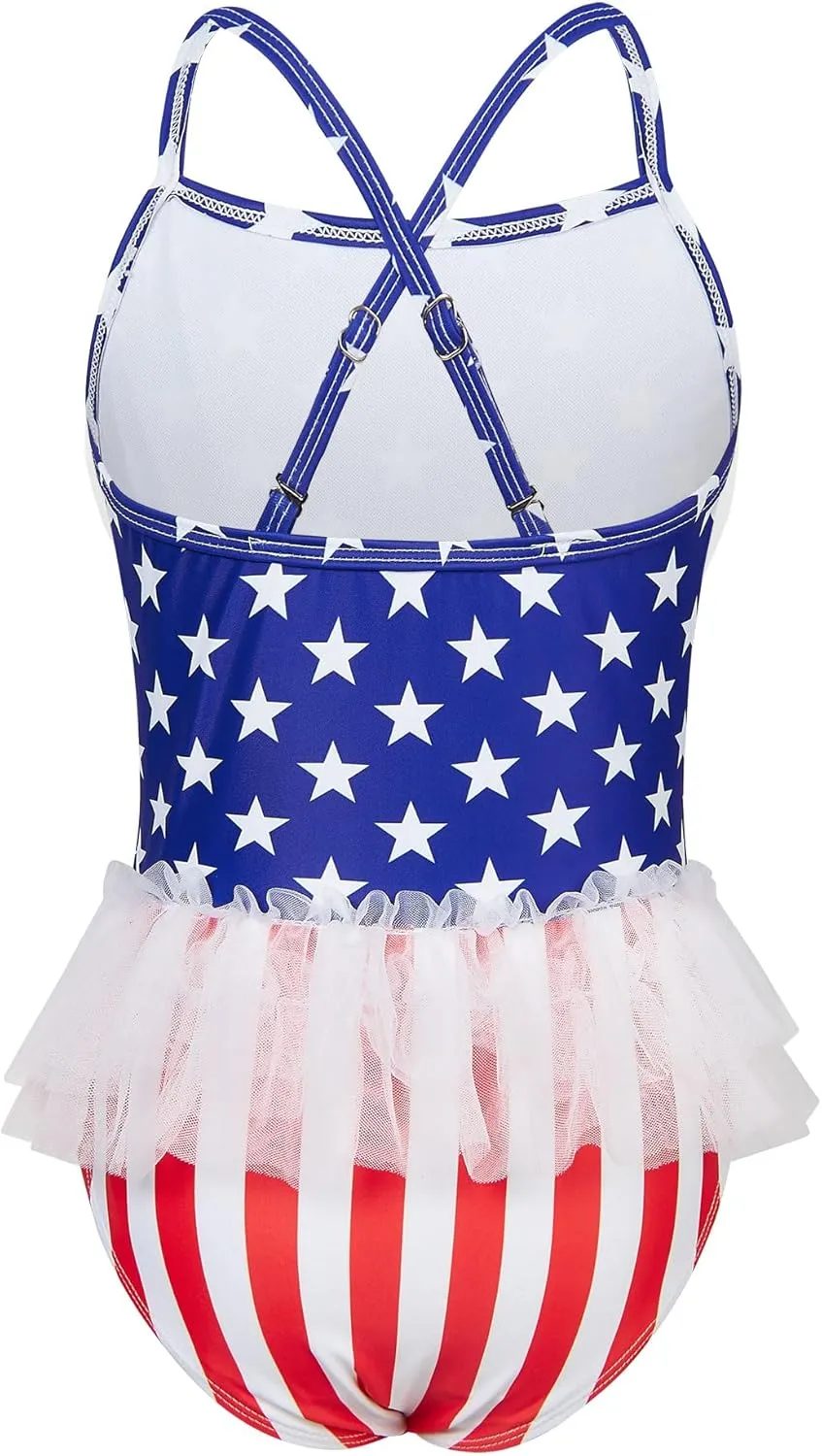 swimsobo Girls One Piece Swimsuit Colorful Mermaid Bathing Suit Cute Swimwear for 2-10 Years