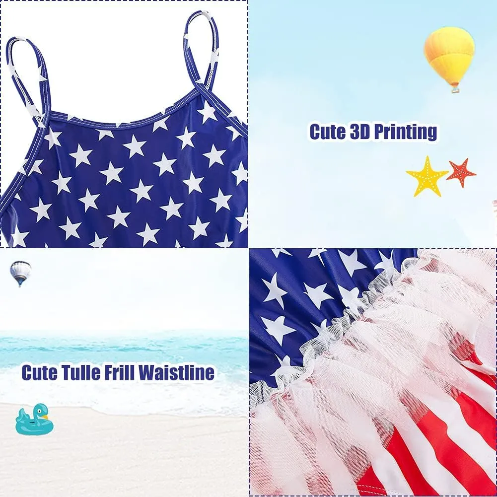 swimsobo Girls One Piece Swimsuit Colorful Mermaid Bathing Suit Cute Swimwear for 2-10 Years