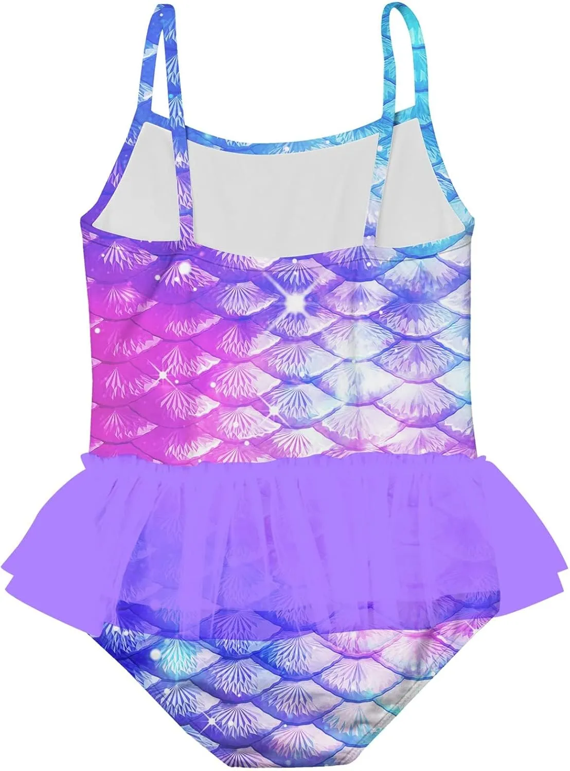 swimsobo Girls One Piece Swimsuit Colorful Mermaid Bathing Suit Cute Swimwear for 2-10 Years