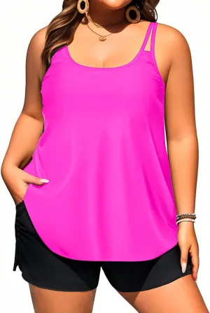 Tempt Me Plus Size Tankini Swimsuits - Women Two Piece Tankini Top with Shorts Flowy Swimsuit 2025 Bathing Suits