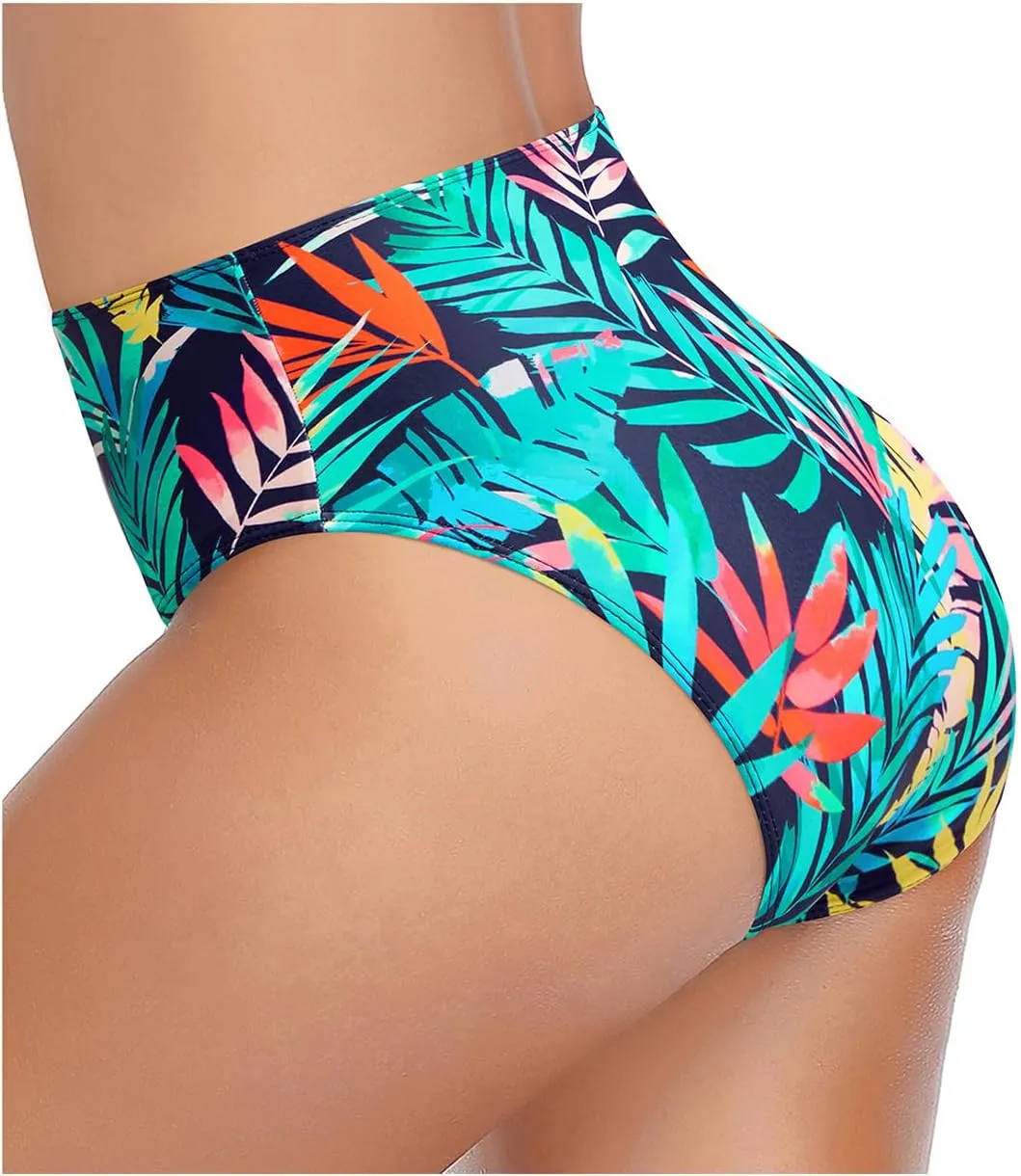 Tempt Me Women's High Waist Bikini Bottom - Full Coverage Bathing Suit Swim Bottom 2025 Swimsuit Swimwear