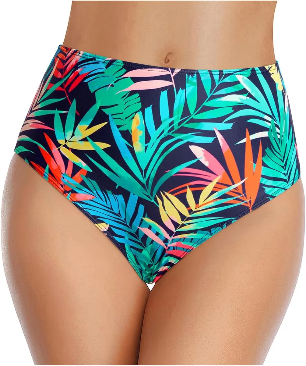 Tempt Me Women's High Waist Bikini Bottom - Full Coverage Bathing Suit Swim Bottom 2025 Swimsuit Swimwear