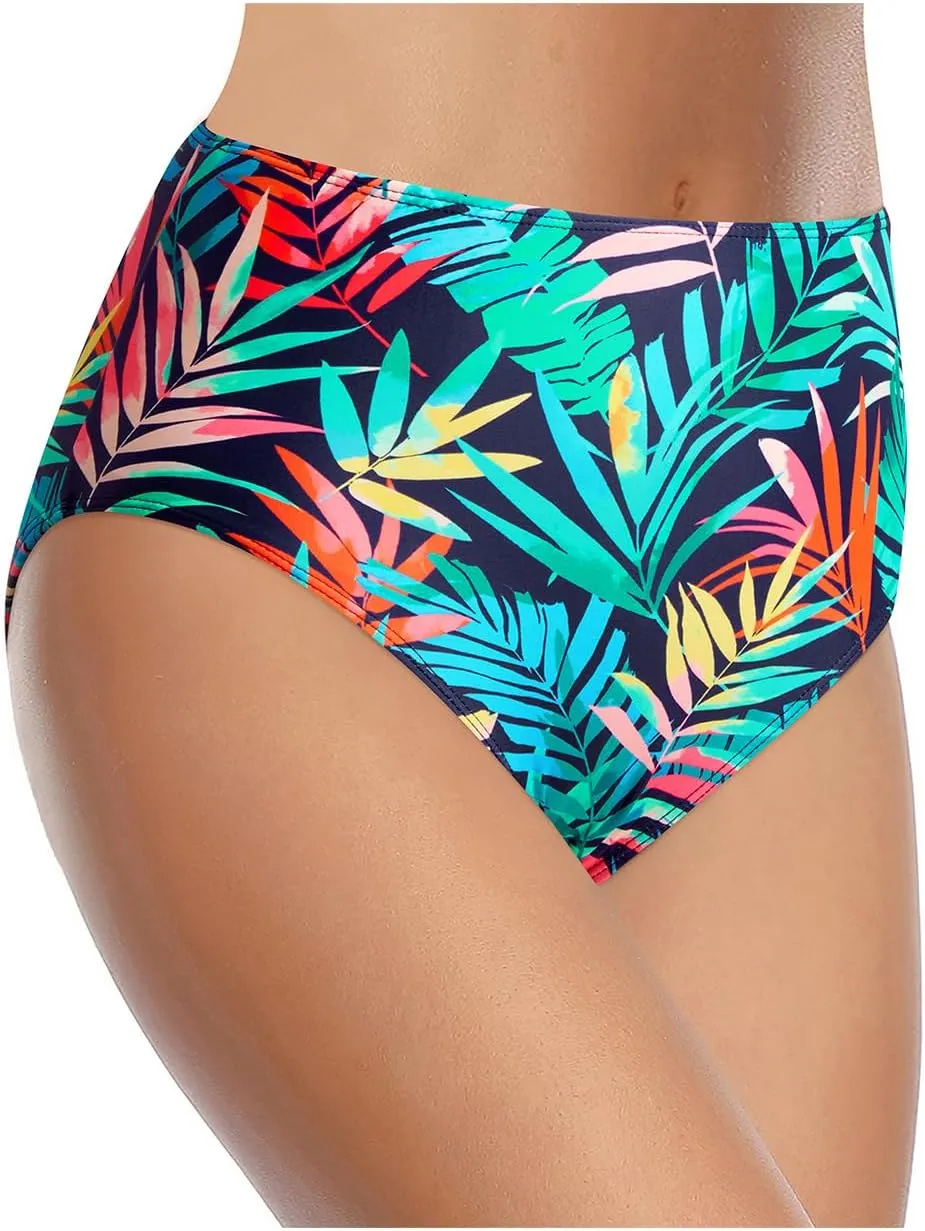 Tempt Me Women's High Waist Bikini Bottom - Full Coverage Bathing Suit Swim Bottom 2025 Swimsuit Swimwear
