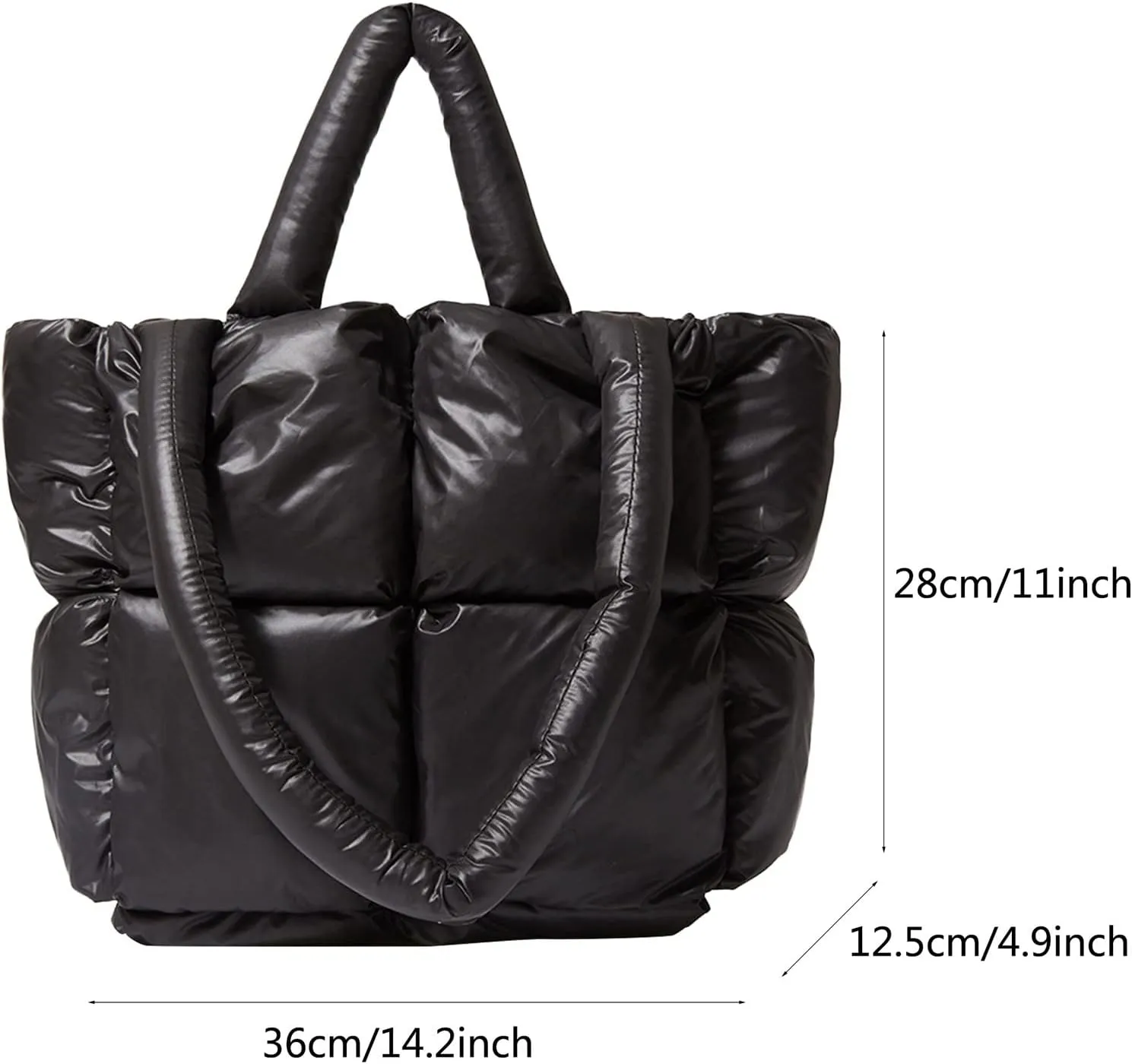 The Tote Bag Women's Light Large Quilted Shoulder Bag Carryall Puffer Hobo Bag For Her Friends Travel College D