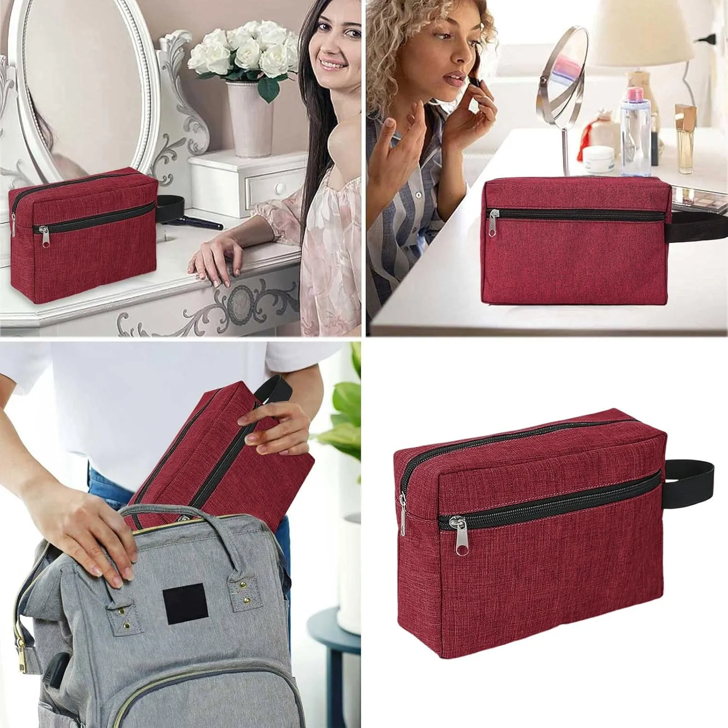 Toiletry Bag for Women, Cosmetic Makeup Bag Organizer, Travel Bag for Toiletries, Shaving Bag for Accessories (E)