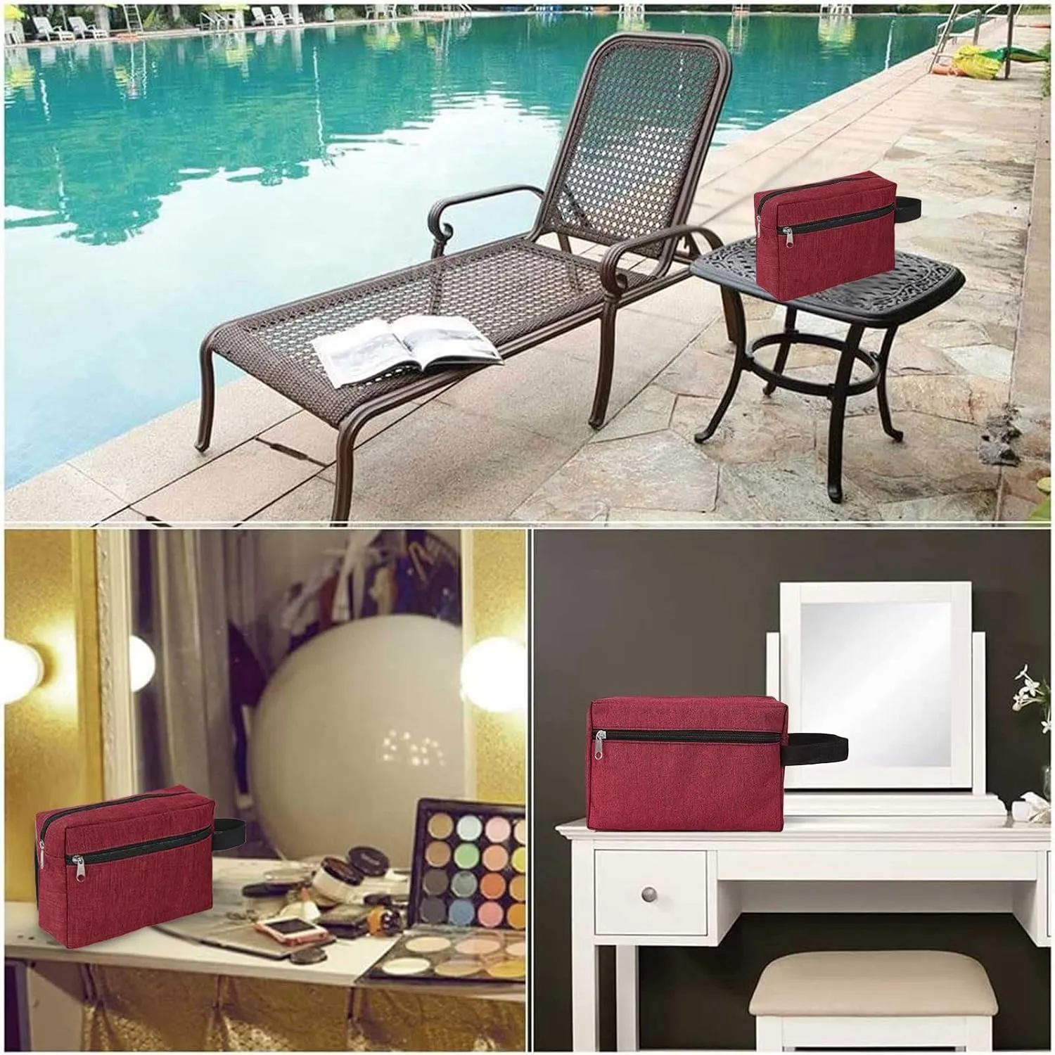 Toiletry Bag for Women, Cosmetic Makeup Bag Organizer, Travel Bag for Toiletries, Shaving Bag for Accessories (E)