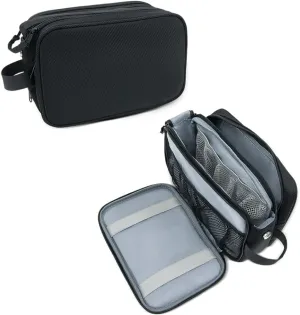Toiletry Bag, Travel Bag Organizer Hanging Dopp, Kit Shaving Bag Small Water-Resistant Toiletry Accessories Organizer (BLACK)