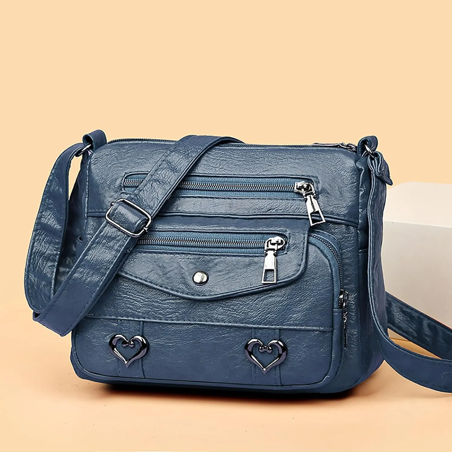 Top Zip Shoulder Bag Women's Leather Lock Design Bucket Bag Vegetable Basket, Fashion Lightweight Versatile Shoulder Handbag