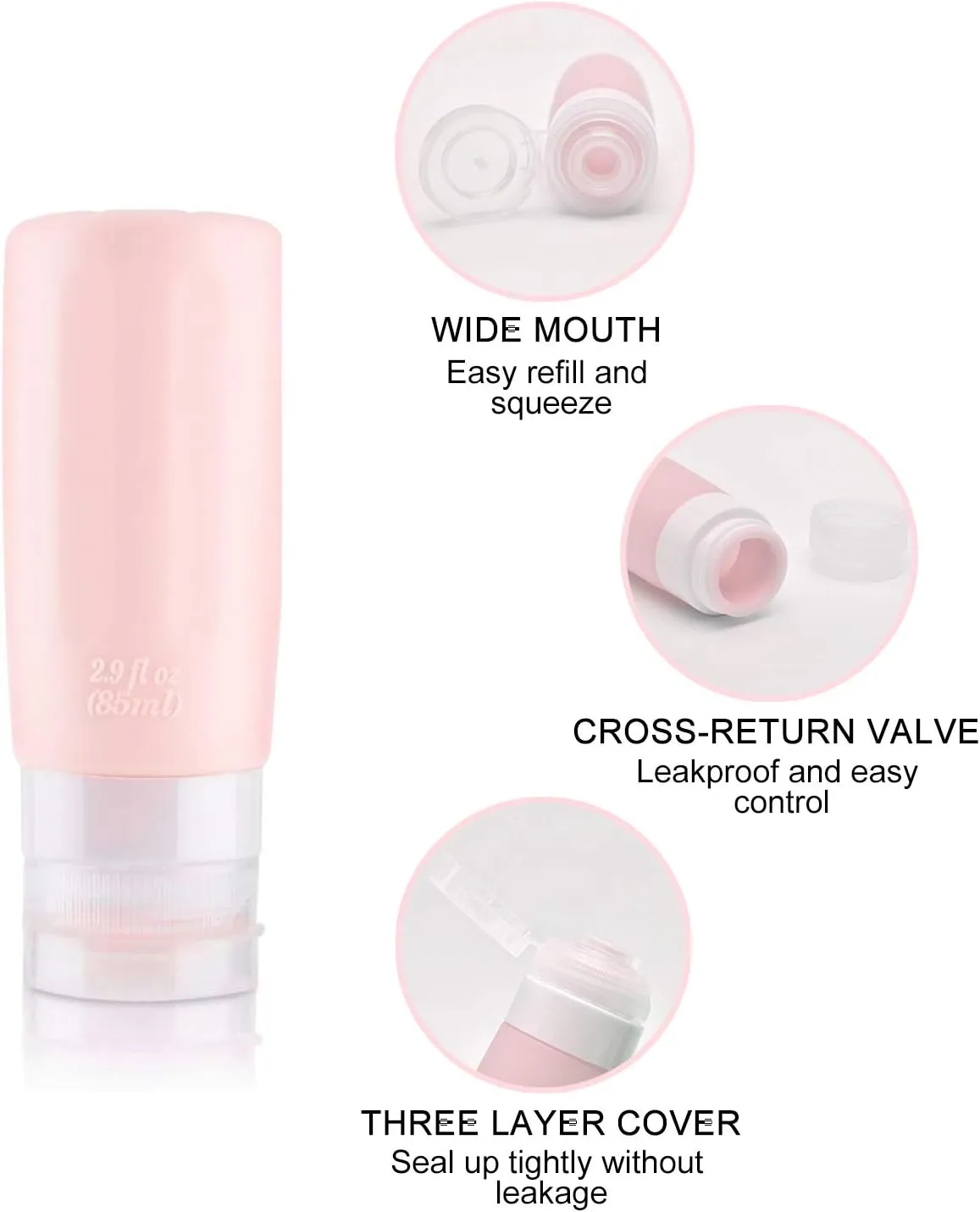 Travel Bottles for Toiletries Leak Proof Silicone Set TSA Approved Travel Size Containers Refillable Accessories Lotion Shampoo Conditioner Bottles with Toiletry Bag for Outdoor