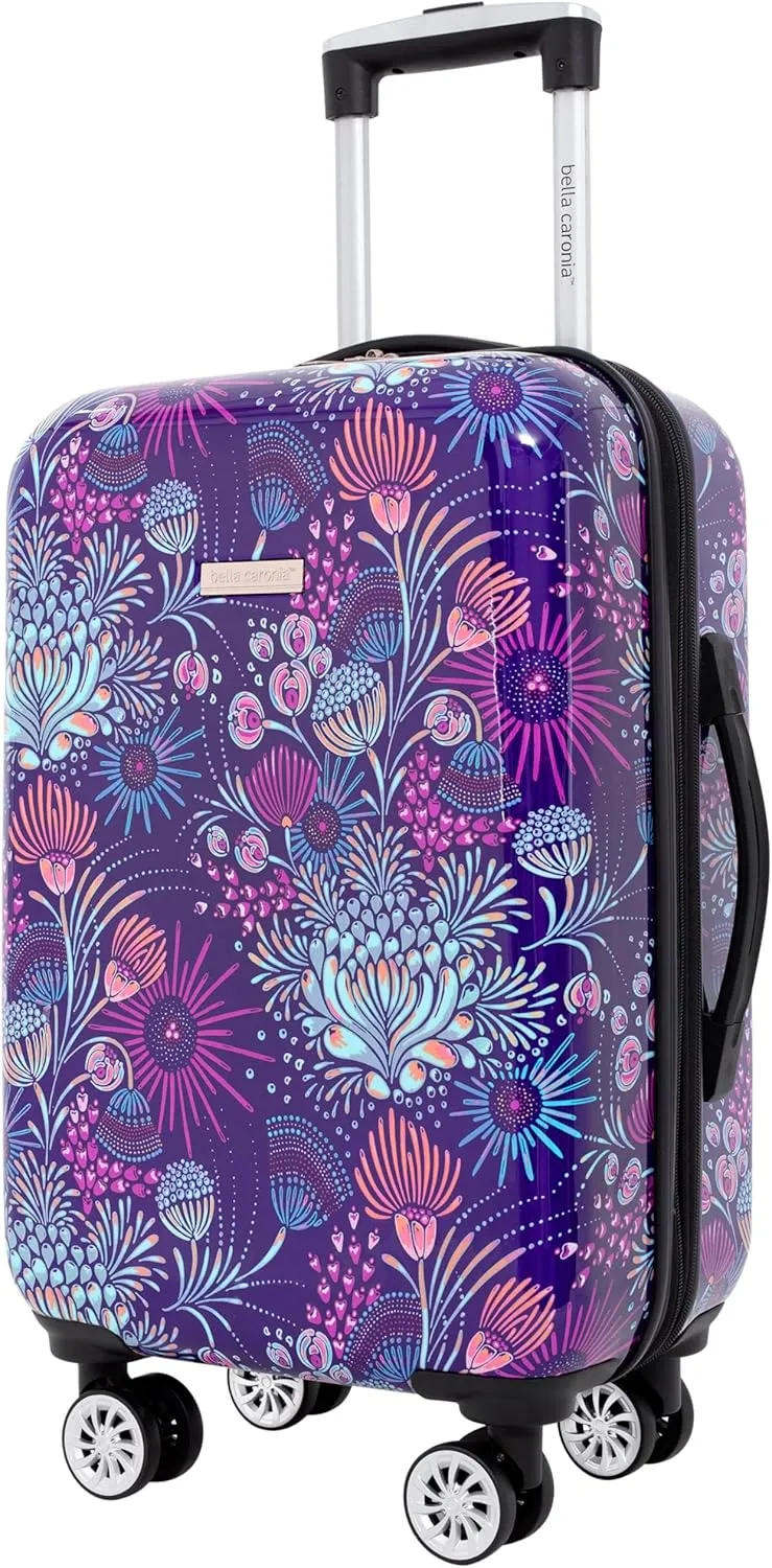 Travelers Club Bella Caronia Deluxe, 3, 7 Piece Luggage & Travel Accessories Set, Jardin, 20" Carry-On