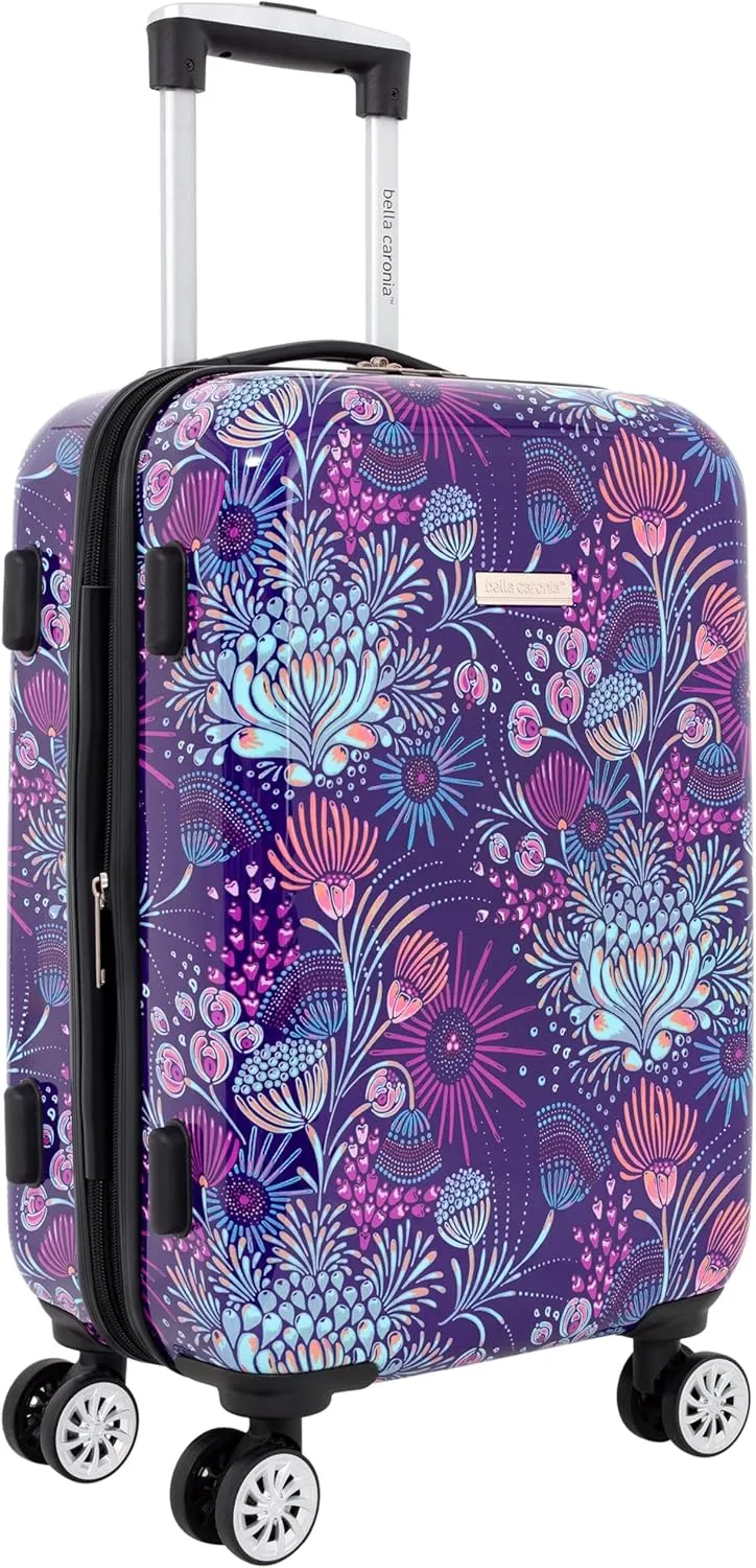 Travelers Club Bella Caronia Deluxe, 3, 7 Piece Luggage & Travel Accessories Set, Jardin, 20" Carry-On