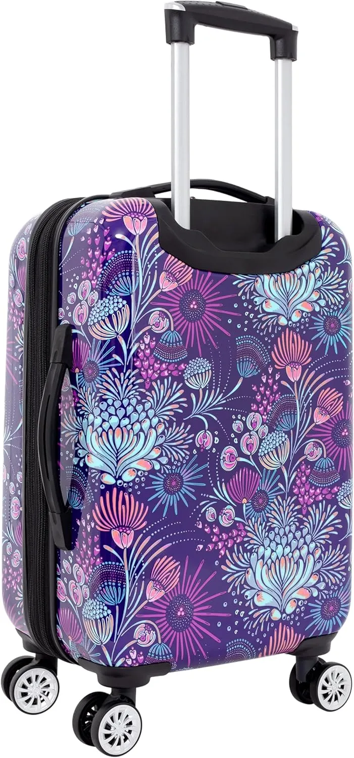 Travelers Club Bella Caronia Deluxe, 3, 7 Piece Luggage & Travel Accessories Set, Jardin, 20" Carry-On