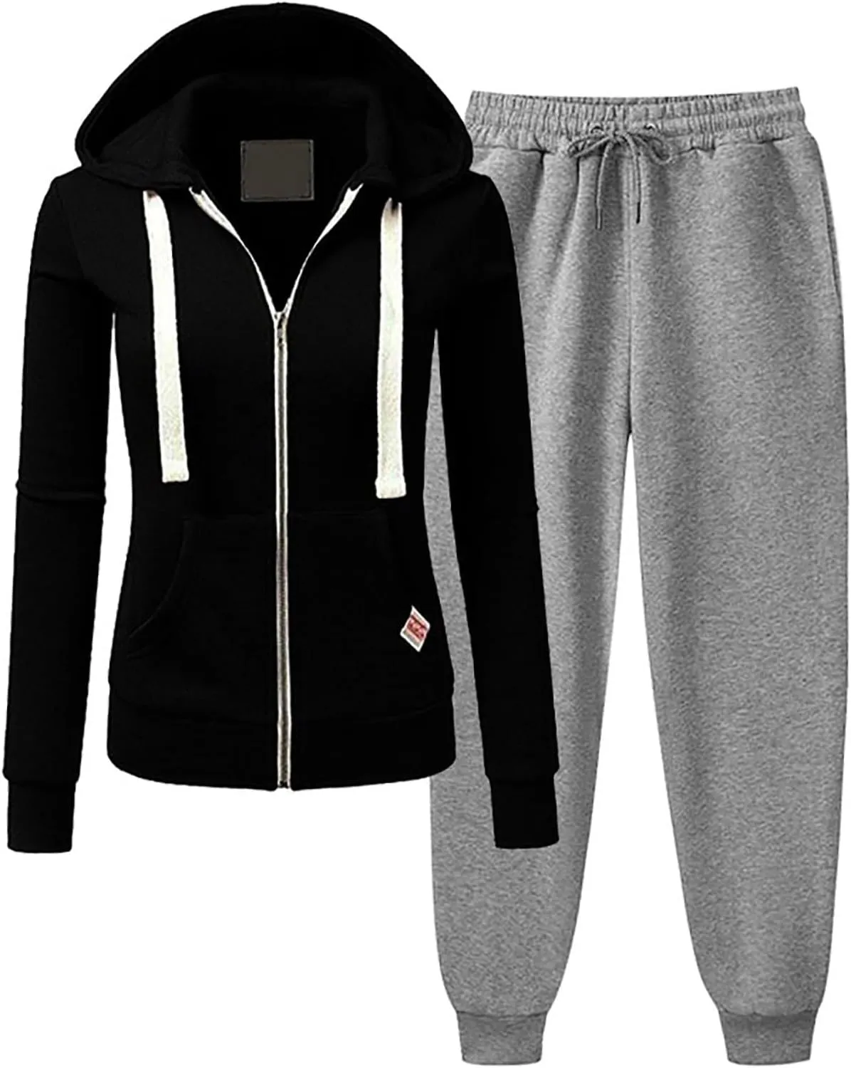 Two Piece Outfits for Women Tracksuit Sweat Suits Workout Jogging Sets Zip Up Hoodies and Sweatpants with Pockets