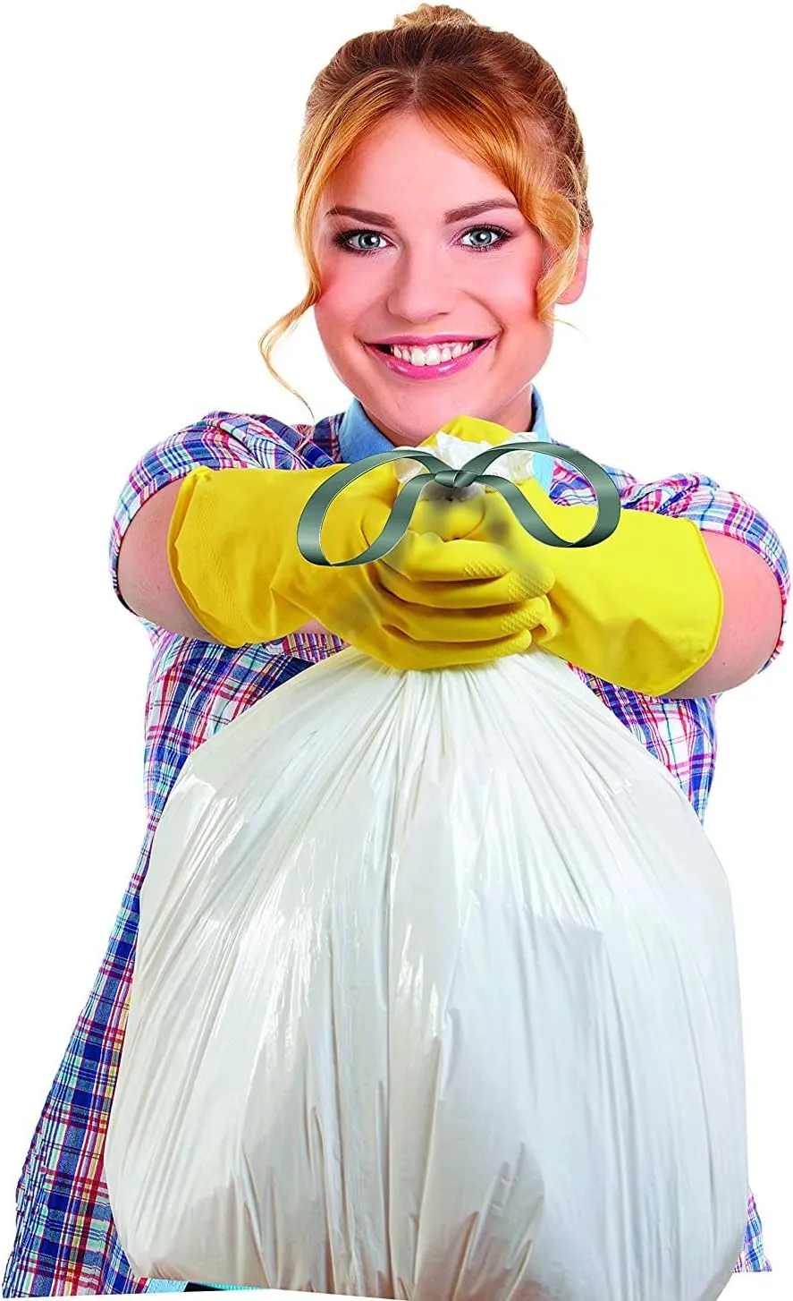 Ultrasac 13 Gallon 1.2 MIL White Drawstring Trash Bags - 24.25" x 31.5" - Pack of 120 - Fits simplehuman P