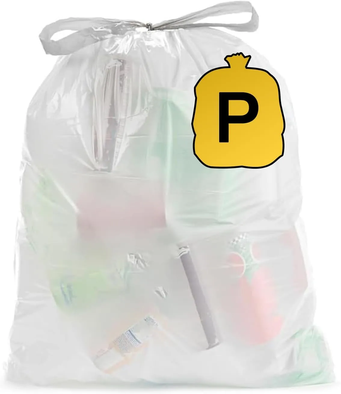 Ultrasac 13 Gallon 1.2 MIL White Drawstring Trash Bags - 24.25" x 31.5" - Pack of 120 - Fits simplehuman P