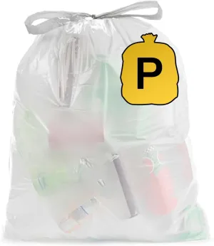 Ultrasac 13 Gallon 1.2 MIL White Drawstring Trash Bags - 24.25" x 31.5" - Pack of 120 - Fits simplehuman P