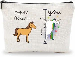Unicorn Cosmetic Bag For Women, Other Friends, You Quotes Cosmetic Bag, Cool Birthday Gift For Friends,Sisters,Small Travel Cosmetic Bag, Women Decorations & Accessories - A11