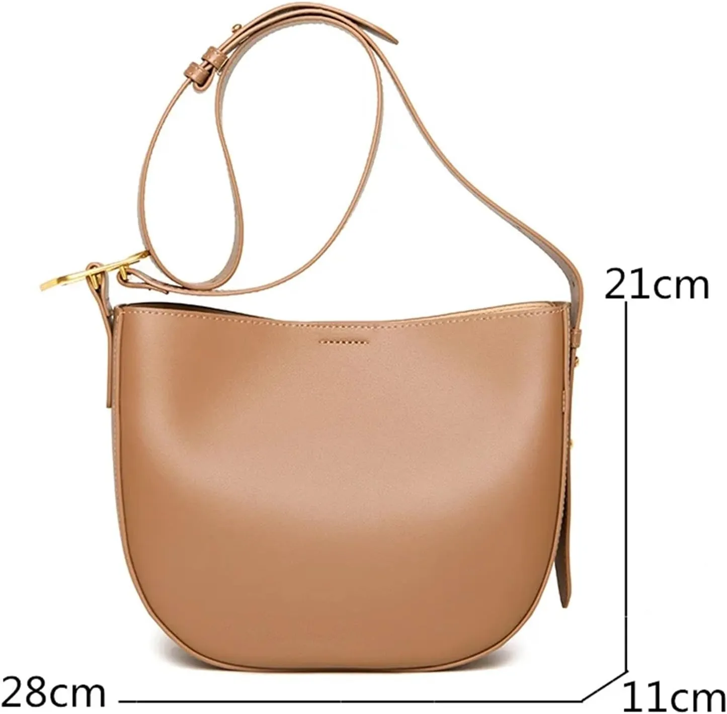 Vintage Cowhide Shoulder Crossbody Bag For Women Tote Bag Ladies Genuine Leather Bucket Handbag Luxury Designer