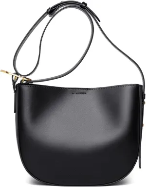 Vintage Cowhide Shoulder Crossbody Bag For Women Tote Bag Ladies Genuine Leather Bucket Handbag Luxury Designer