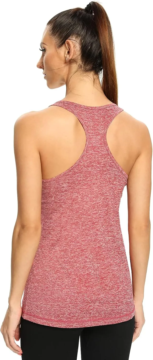 Vislivin Workout Tank Tops for Women Racerback Athletic Tanks Running Exercise Gym Tank Top - 4 Packs