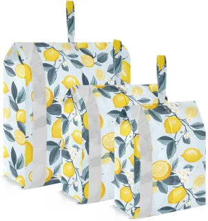 Watercolor Lemon Summer Packing Cubes for Travel 3 Set Travel Organizer Bags Luggage Accessories for Packing Compression