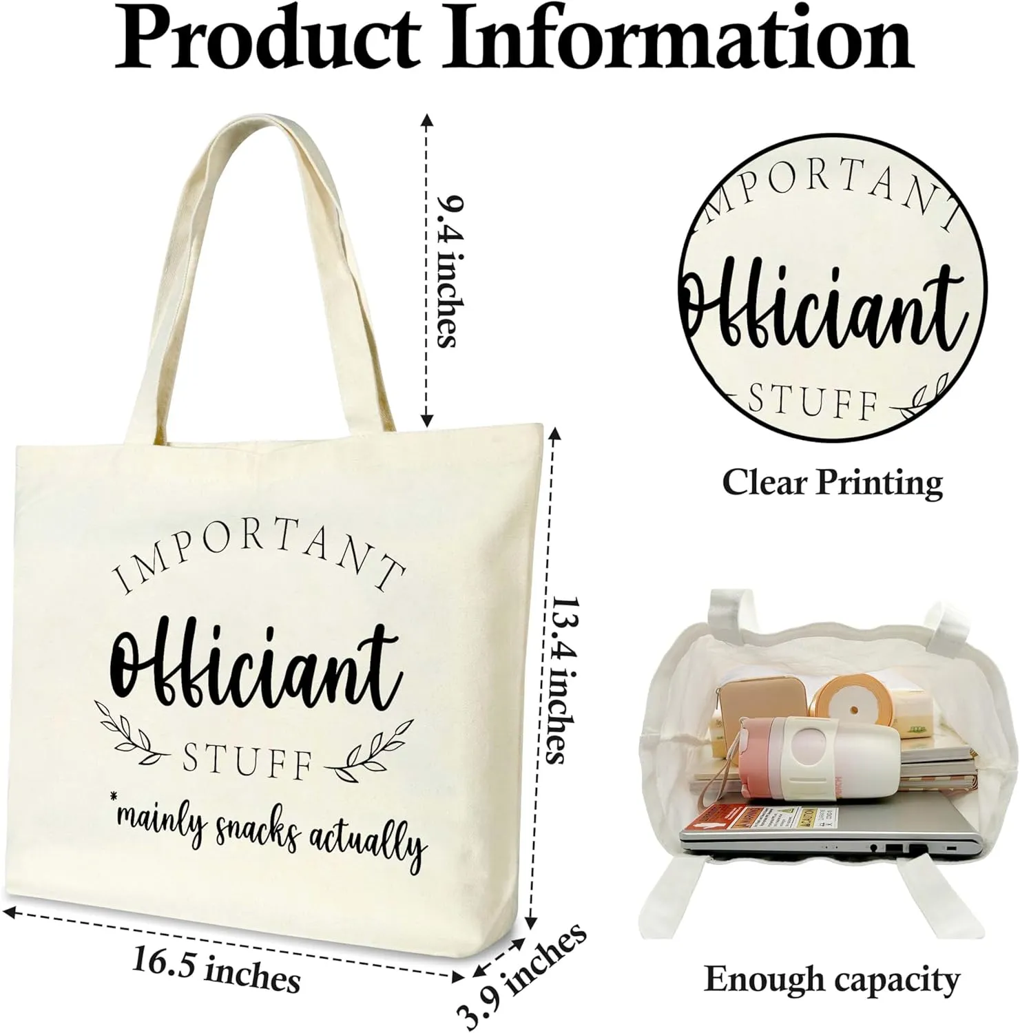 Wedding Appreciation Gift Important Stuff Tote Bags for Bachelorette Party Engagement - I01-I06