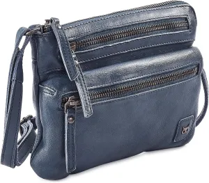 Wise Owl Accessories Small Crossbody Sling Bag Real Leather Purse for Women Crossover Trendy Shoulder Handbag