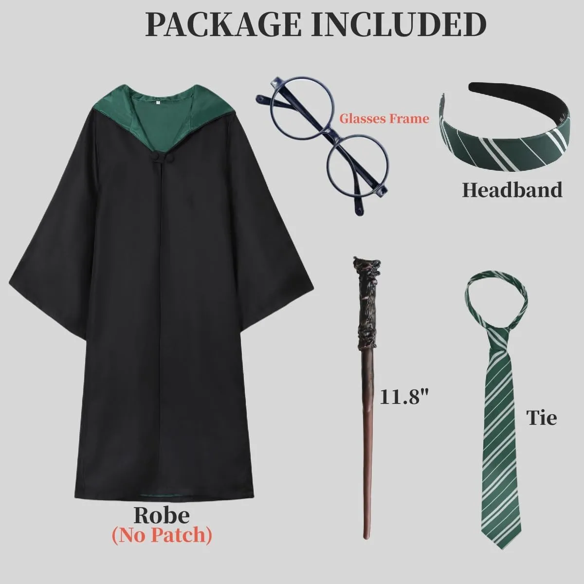 Wizard Costume for Teens & Adults - Wizard Robe with Accessories Set for Halloween Cosplay, Themed Parties