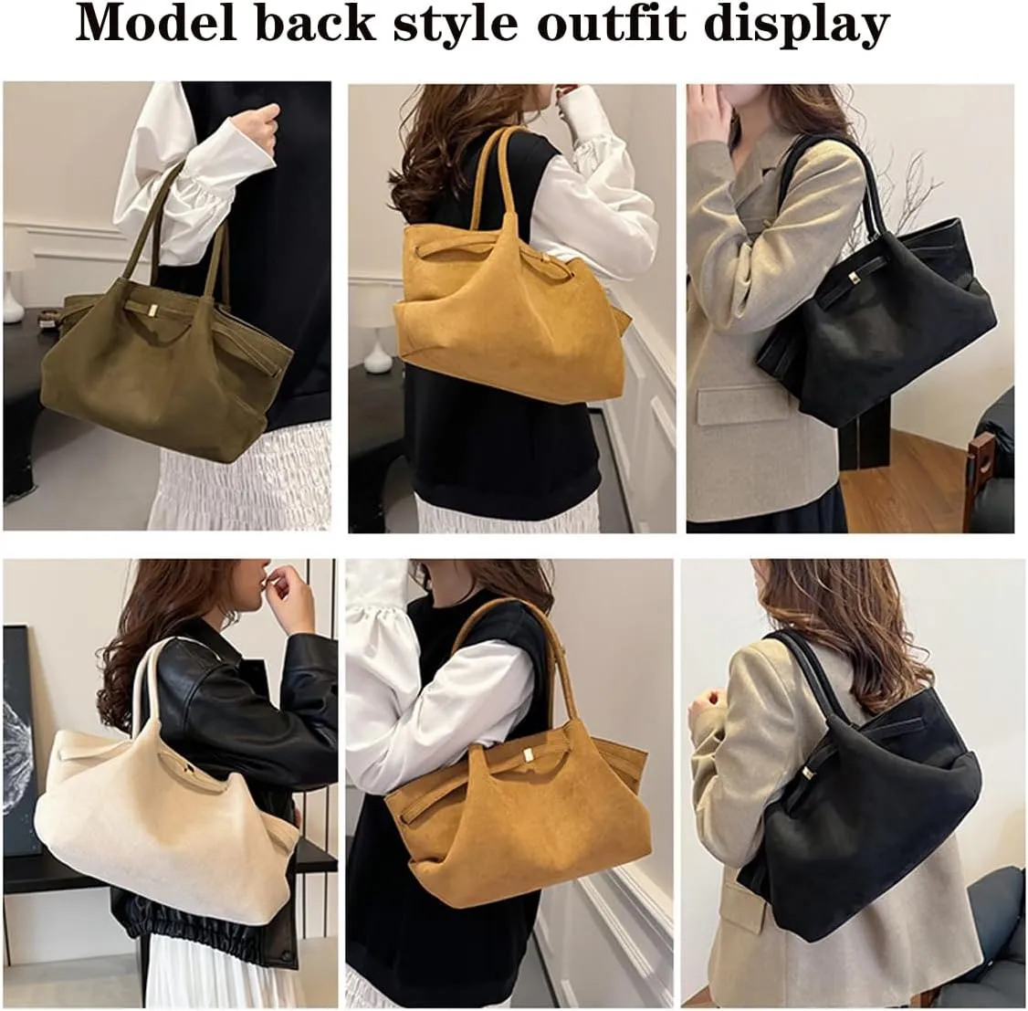 Women Suede Handbags Fashion Retro Suede Hobo Bags, Hand Wallets, Tote Bags, Crossbody Bags