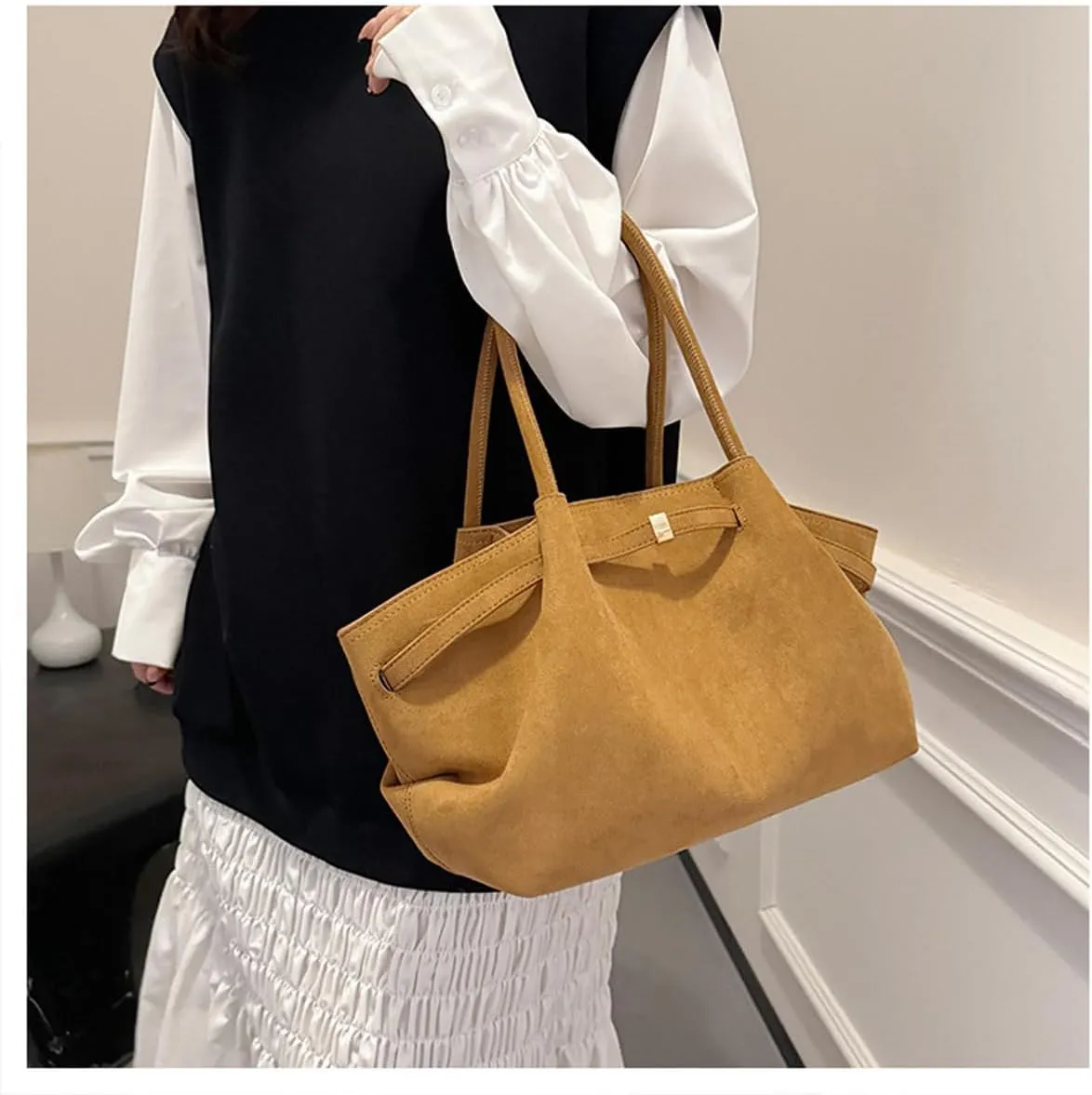 Women Suede Handbags Fashion Retro Suede Hobo Bags, Hand Wallets, Tote Bags, Crossbody Bags