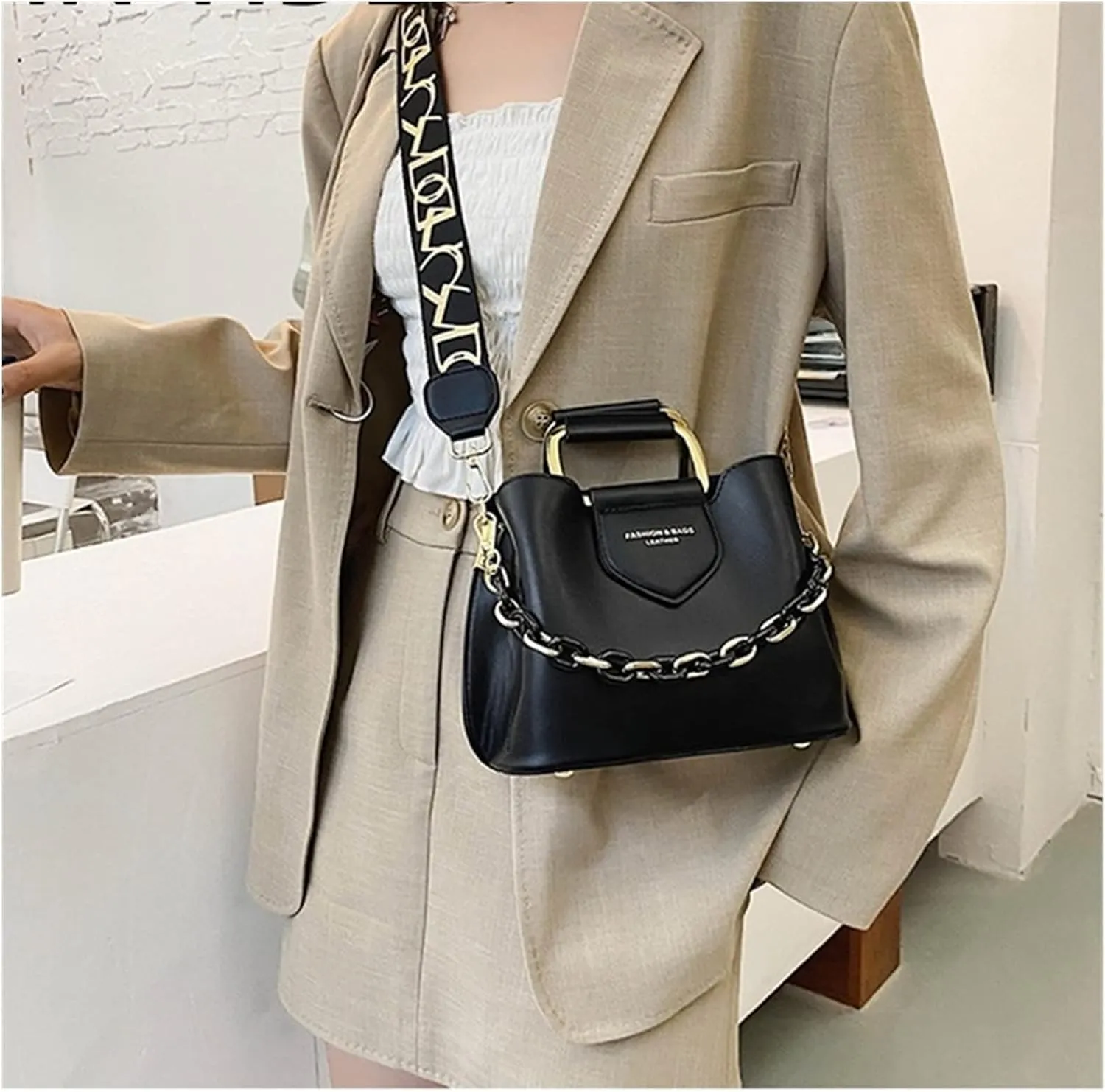 Women Top-handle Mini Bucket Bag Luxury Design Handbags Quality Leather Messenger Shoulder Crossbody Bag For Women(Orange)