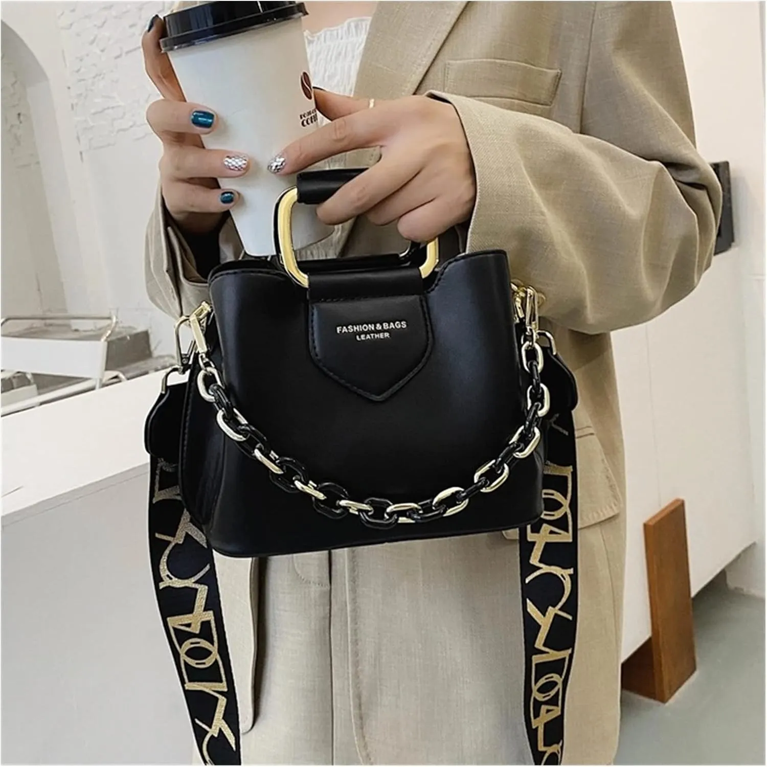Women Top-handle Mini Bucket Bag Luxury Design Handbags Quality Leather Messenger Shoulder Crossbody Bag For Women(Orange)