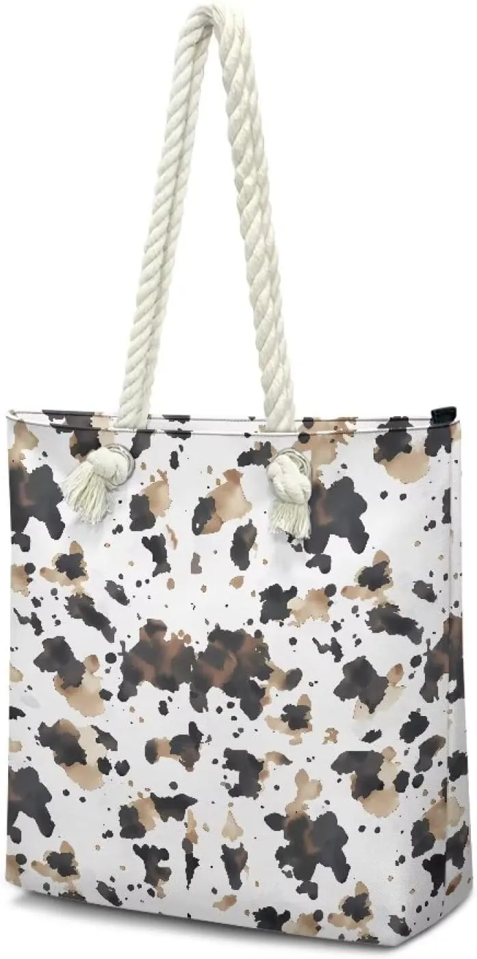 Women Tote Bags, Large Beach Bag with Zipper Beach Tote Bags Handbag Weekender Bags for Travel Vacation