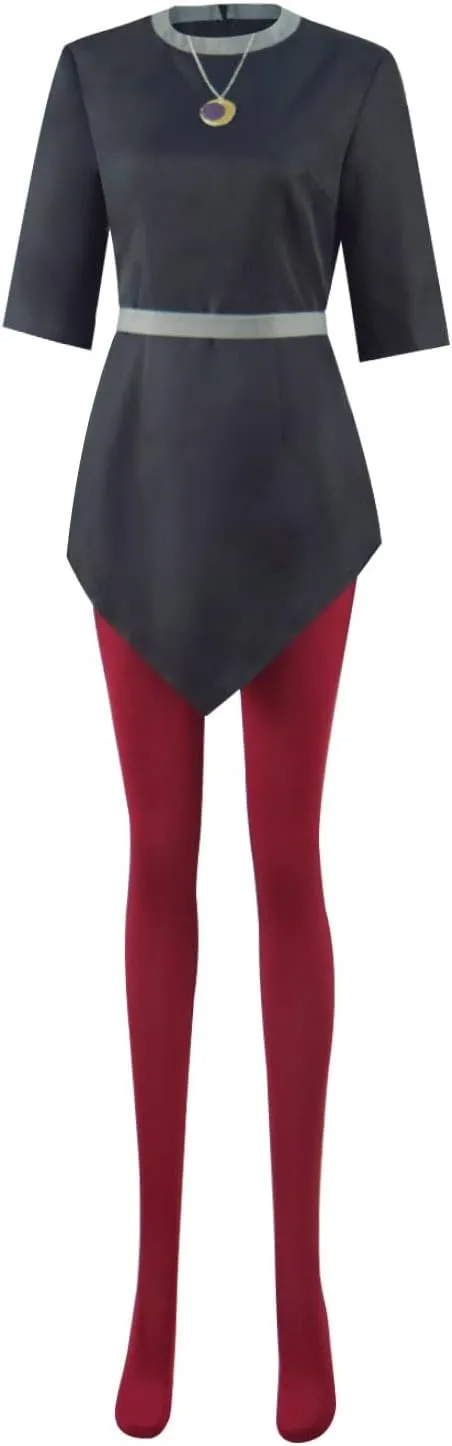 Womens Amity Blight Cosplay Costume Outfit Cloak Dress Jumpsuit with Accessories Halloween Suits
