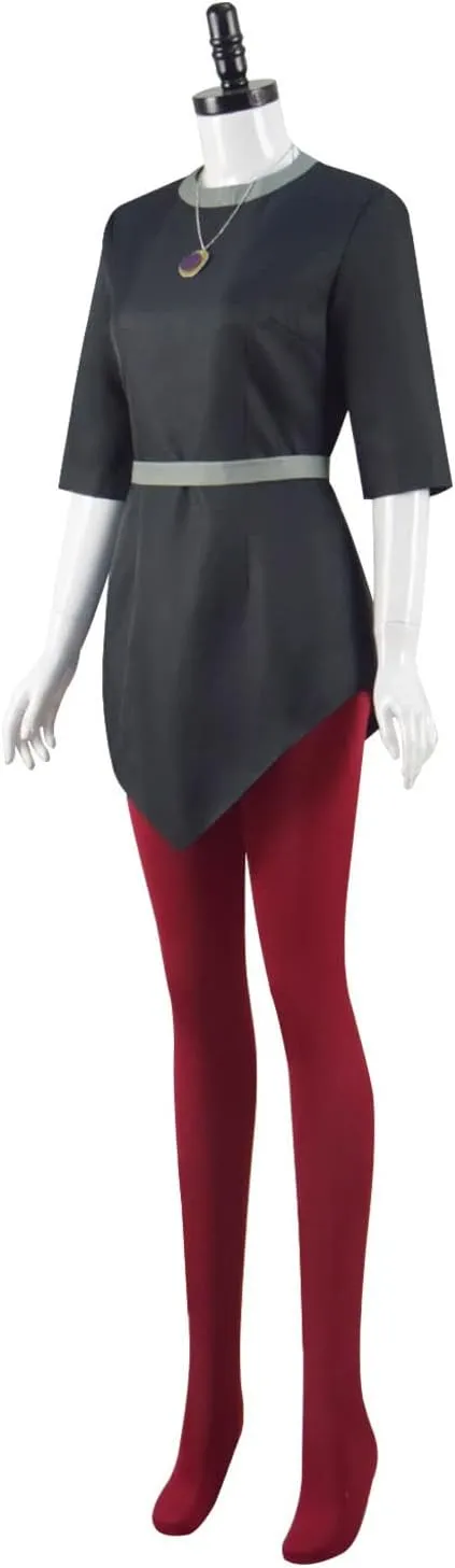 Womens Amity Blight Cosplay Costume Outfit Cloak Dress Jumpsuit with Accessories Halloween Suits