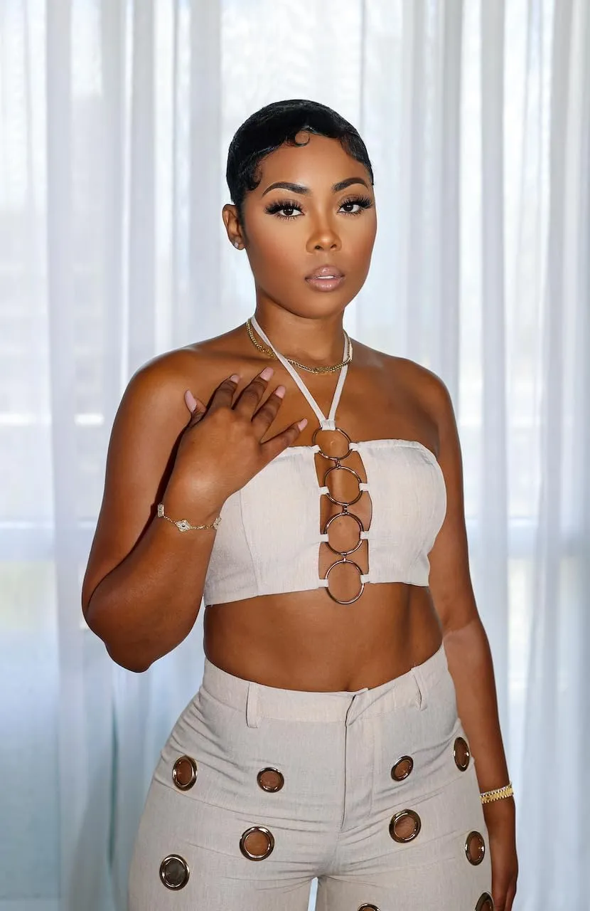 Womens Sexy Hollow Out 2 Piece Outfit Crop Tops Pants Sets Bodycon Jumpsuits Outfits