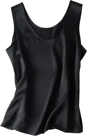 Women's Silk Satin Camisole Tops for Women Trendy Casual Sleeveless Blouses Tank Tops Shirt