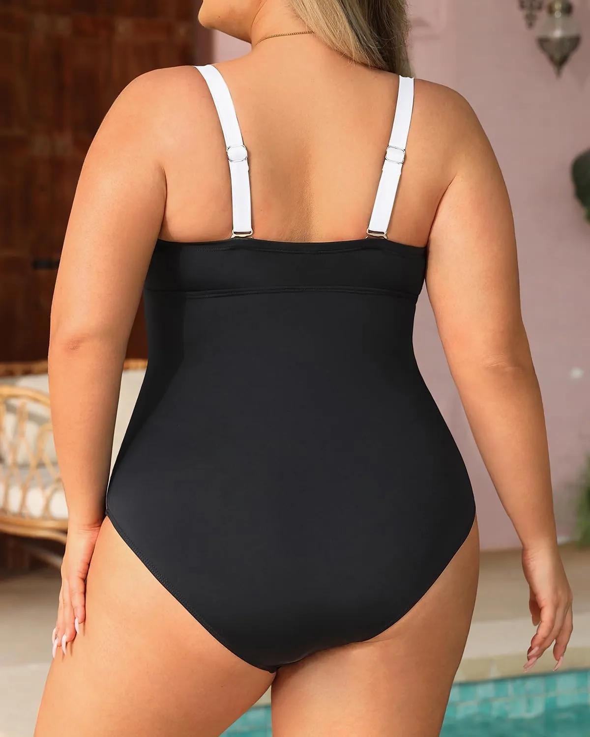 Yonique Plus Size One Piece Swimsuit for Women Tummy Control Bathing Suit Slimming Swimwear