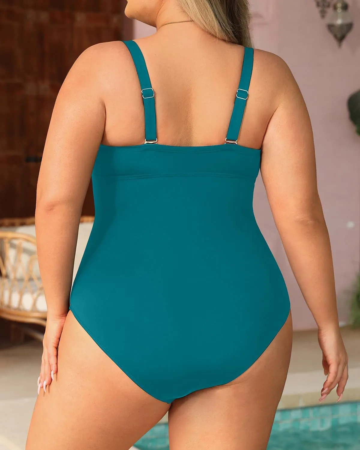 Yonique Plus Size One Piece Swimsuit for Women Tummy Control Bathing Suit Slimming Swimwear