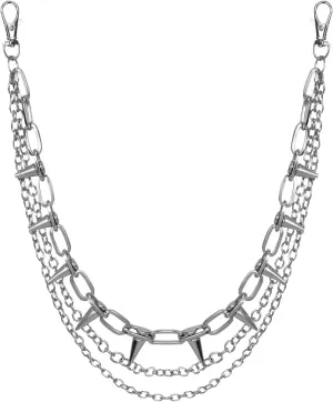 ZEKEE Wallet Chain Pants Hip Hop Punk Jeans Chain Goth Heavy Rivet Accessories for Women Men